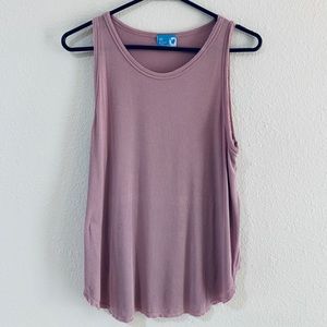 Mauve ribbed tank